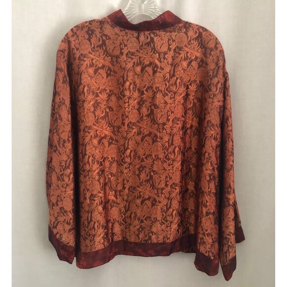 Endless Knot Wearable Art Top Silk Brocade Asian Inspired - Picture 5 of 7